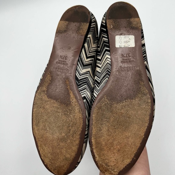 Missoni Chevron Zig Zag Round Toe Fabric Flats Size 7.5 - Picture 7 of 8